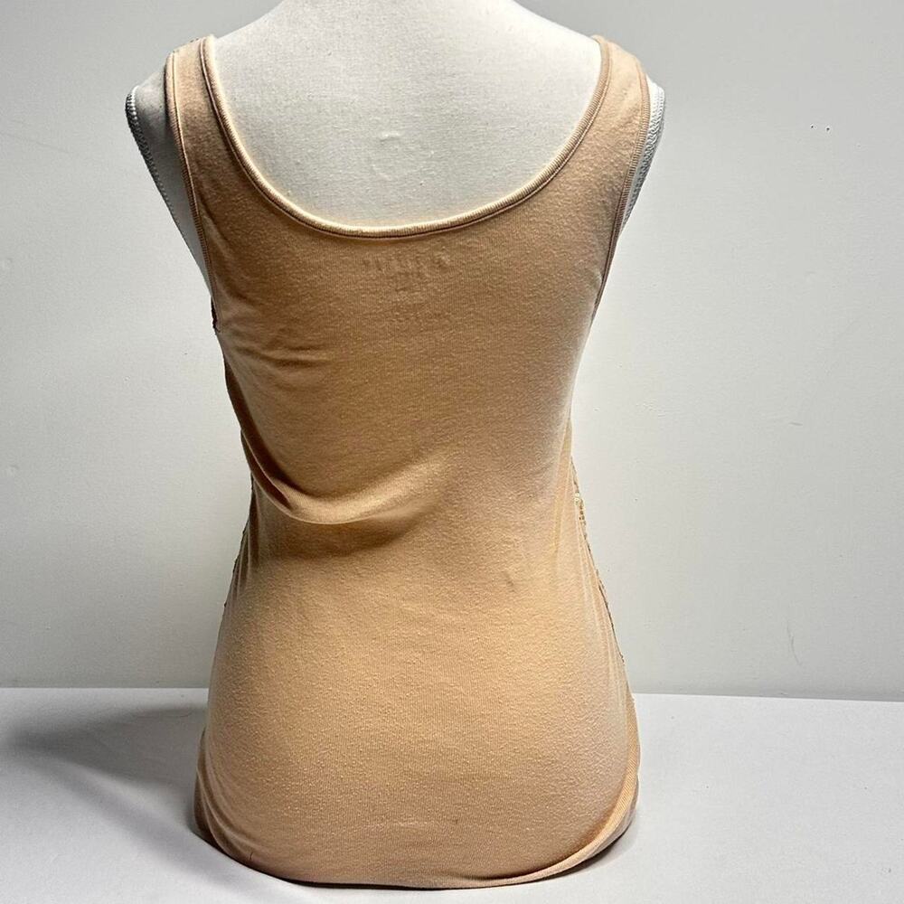 Vintage Old Navy glitter cami in a light champagne beige color Size Small - Picture 2 of 5